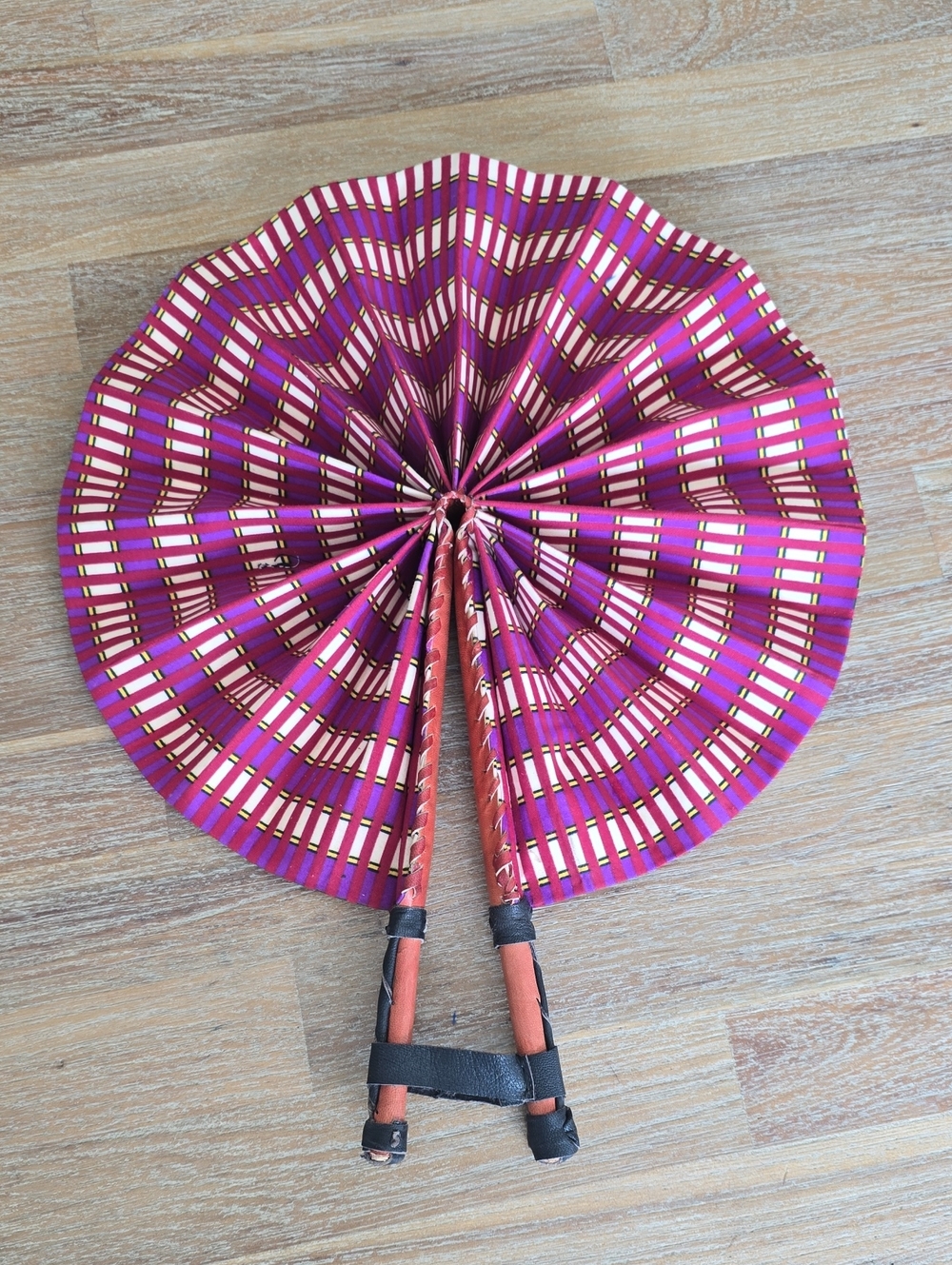 Handmade African Print Fan